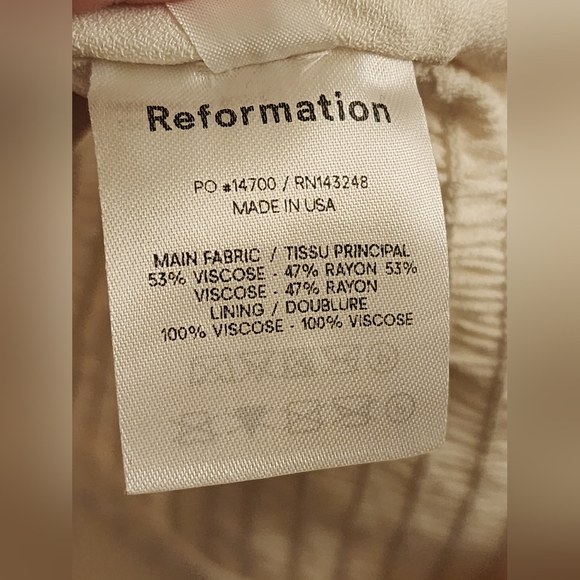 Reformation White Corset Top - Picture 2 of 2